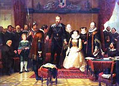 Heinrich II. empfängt 1595 Nicolaus de Smit, Heinrich Kirchgeorg, 1892