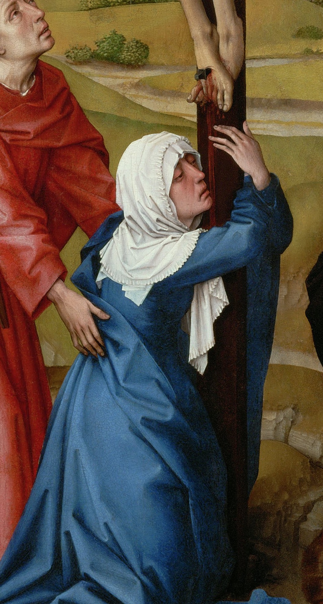 Detail uit De kruisafneming van Rogier van der Weyden