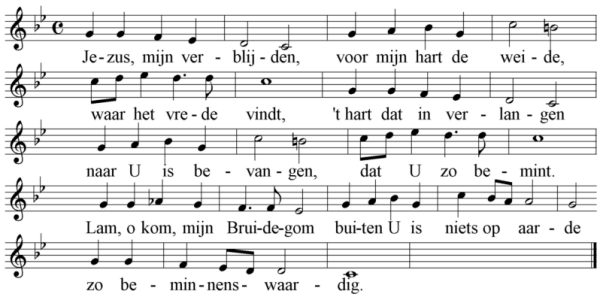 jezus mijn verblijden - melodie Bach