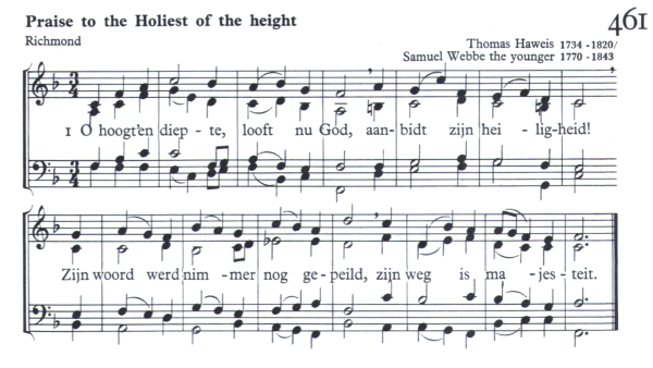 o hoogt' en diepte looft nu God a4