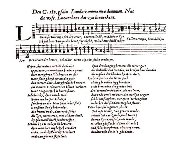 facsimile van ps. 145/146 (souterliedekens)