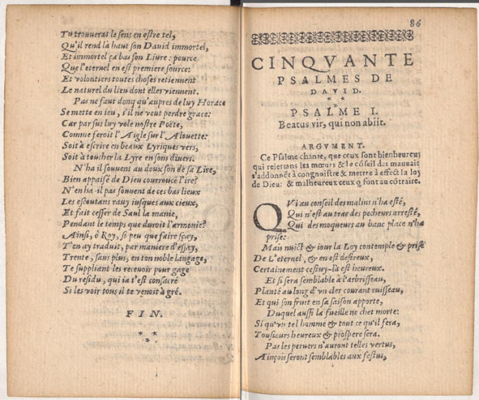 oeuvres marot - pseaumes 1553